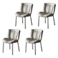 Indoor Industrial Side Chair Solid Back Metal Upholstered Dining Room Chair Grey 4 Piece Set Black Clearhalo ' kitchen&dining_furn' 'Dining Chairs' 'Dining Tables & Seating' 'dining_chair' 'furn' 'furn_dining_chair' 'Furniture' 'furniture_dining_chair' 'Kitchen & Dining Furniture' 'kitchen' 4118051