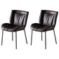 Indoor Industrial Side Chair Solid Back Metal Upholstered Dining Room Chair Brown 2 Piece Set Gray Clearhalo ' kitchen&dining_furn' 'Dining Chairs' 'Dining Tables & Seating' 'dining_chair' 'furn' 'furn_dining_chair' 'Furniture' 'furniture_dining_chair' 'Kitchen & Dining Furniture' 'kitchen' 4118055
