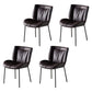 Indoor Industrial Side Chair Solid Back Metal Upholstered Dining Room Chair Brown 4 Piece Set Gray Clearhalo ' kitchen&dining_furn' 'Dining Chairs' 'Dining Tables & Seating' 'dining_chair' 'furn' 'furn_dining_chair' 'Furniture' 'furniture_dining_chair' 'Kitchen & Dining Furniture' 'kitchen' 4118057
