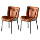 Indoor Industrial Side Chair Solid Back Metal Upholstered Dining Room Chair Orange 2 Piece Set Black Clearhalo ' kitchen&dining_furn' 'Dining Chairs' 'Dining Tables & Seating' 'dining_chair' 'furn' 'furn_dining_chair' 'Furniture' 'furniture_dining_chair' 'Kitchen & Dining Furniture' 'kitchen' 4118061