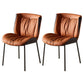 Indoor Industrial Side Chair Solid Back Metal Upholstered Dining Room Chair Orange-Gray 2 Piece Set Gray Clearhalo ' kitchen&dining_furn' 'Dining Chairs' 'Dining Tables & Seating' 'dining_chair' 'furn' 'furn_dining_chair' 'Furniture' 'furniture_dining_chair' 'Kitchen & Dining Furniture' 'kitchen' 4118085