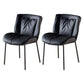 Indoor Industrial Side Chair Solid Back Metal Upholstered Dining Room Chair Black-Gray 2 Piece Set Gray Clearhalo ' kitchen&dining_furn' 'Dining Chairs' 'Dining Tables & Seating' 'dining_chair' 'furn' 'furn_dining_chair' 'Furniture' 'furniture_dining_chair' 'Kitchen & Dining Furniture' 'kitchen' 4118094