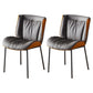Indoor Industrial Side Chair Solid Back Metal Upholstered Dining Room Chair Gray-Orange 2 Piece Set Gray Clearhalo ' kitchen&dining_furn' 'Dining Chairs' 'Dining Tables & Seating' 'dining_chair' 'furn' 'furn_dining_chair' 'Furniture' 'furniture_dining_chair' 'Kitchen & Dining Furniture' 'kitchen' 4118100