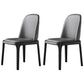 Industrial Ash Parsons Dining Chair Matte Finish Faux Leather Side Chair (Set of 2) Smoke Gray Clearhalo ' kitchen&dining_furn' 'Dining Chairs' 'Dining Tables & Seating' 'dining_chair' 'furn' 'furn_dining_chair' 'Furniture' 'furniture_dining_chair' 'Kitchen & Dining Furniture' 'kitchen' 4118112