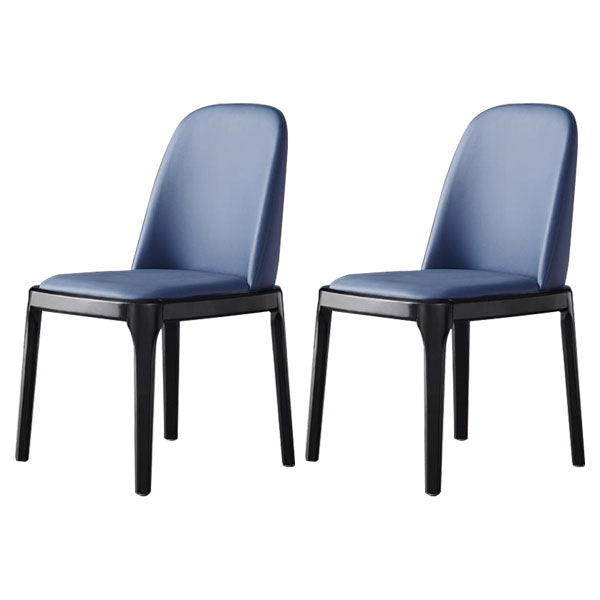 Industrial Ash Parsons Dining Chair Matte Finish Faux Leather Side Chair (Set of 2) Blue Clearhalo ' kitchen&dining_furn' 'Dining Chairs' 'Dining Tables & Seating' 'dining_chair' 'furn' 'furn_dining_chair' 'Furniture' 'furniture_dining_chair' 'Kitchen & Dining Furniture' 'kitchen' 4118122