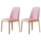 Industrial Ash Parsons Dining Chair Matte Finish Faux Leather Side Chair (Set of 2) Light Pink Clearhalo ' kitchen&dining_furn' 'Dining Chairs' 'Dining Tables & Seating' 'dining_chair' 'furn' 'furn_dining_chair' 'Furniture' 'furniture_dining_chair' 'Kitchen & Dining Furniture' 'kitchen' 4118124