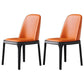 Industrial Ash Parsons Dining Chair Matte Finish Faux Leather Side Chair (Set of 2) Orange Clearhalo ' kitchen&dining_furn' 'Dining Chairs' 'Dining Tables & Seating' 'dining_chair' 'furn' 'furn_dining_chair' 'Furniture' 'furniture_dining_chair' 'Kitchen & Dining Furniture' 'kitchen' 4118126
