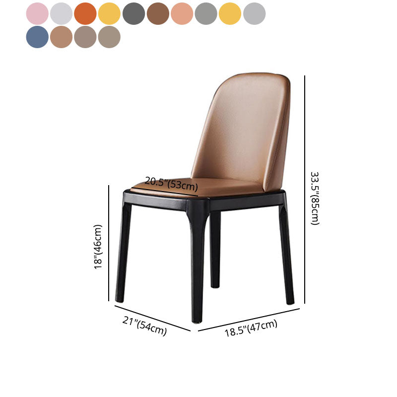 Industrial Ash Parsons Dining Chair Matte Finish Faux Leather Side Chair (Set of 2) Clearhalo ' kitchen&dining_furn' 'Dining Chairs' 'Dining Tables & Seating' 'dining_chair' 'furn' 'furn_dining_chair' 'Furniture' 'furniture_dining_chair' 'Kitchen & Dining Furniture' 'kitchen' 4118127