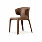 Designer Style Leather Arm Chair Matte Finish Solid Back Single Dining Chair Coffee Clearhalo ' kitchen&dining_furn' 'Dining Chairs' 'Dining Tables & Seating' 'dining_chair' 'furn' 'furn_dining_chair' 'Furniture' 'furniture_dining_chair' 'Kitchen & Dining Furniture' 'kitchen' 4118132