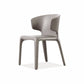 Designer Style Leather Arm Chair Matte Finish Solid Back Single Dining Chair Grey Clearhalo ' kitchen&dining_furn' 'Dining Chairs' 'Dining Tables & Seating' 'dining_chair' 'furn' 'furn_dining_chair' 'Furniture' 'furniture_dining_chair' 'Kitchen & Dining Furniture' 'kitchen' 4118136