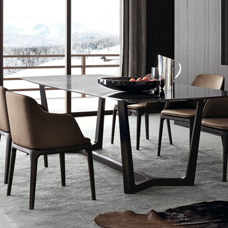 Industrial Ash Parsons Dining Chair Matte Finish Leather Side Chair (Set of 2) Clearhalo ' kitchen&dining_furn' 'Dining Chairs' 'Dining Tables & Seating' 'dining_chair' 'furn' 'furn_dining_chair' 'Furniture' 'furniture_dining_chair' 'Kitchen & Dining Furniture' 'kitchen' 4118147