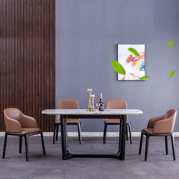 Industrial Ash Parsons Dining Chair Matte Finish Leather Side Chair (Set of 2) Clearhalo ' kitchen&dining_furn' 'Dining Chairs' 'Dining Tables & Seating' 'dining_chair' 'furn' 'furn_dining_chair' 'Furniture' 'furniture_dining_chair' 'Kitchen & Dining Furniture' 'kitchen' 4118148