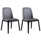 Industrial Ash Parsons Dining Chair Matte Finish Leather Side Chair (Set of 2) Grey Clearhalo ' kitchen&dining_furn' 'Dining Chairs' 'Dining Tables & Seating' 'dining_chair' 'furn' 'furn_dining_chair' 'Furniture' 'furniture_dining_chair' 'Kitchen & Dining Furniture' 'kitchen' 4118155
