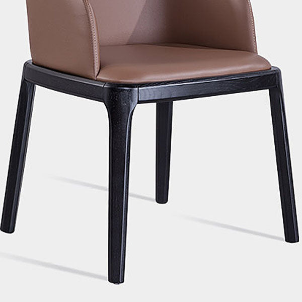 Industrial Ash Parsons Dining Chair Matte Finish Leather Side Chair (Set of 2) Clearhalo ' kitchen&dining_furn' 'Dining Chairs' 'Dining Tables & Seating' 'dining_chair' 'furn' 'furn_dining_chair' 'Furniture' 'furniture_dining_chair' 'Kitchen & Dining Furniture' 'kitchen' 4118156