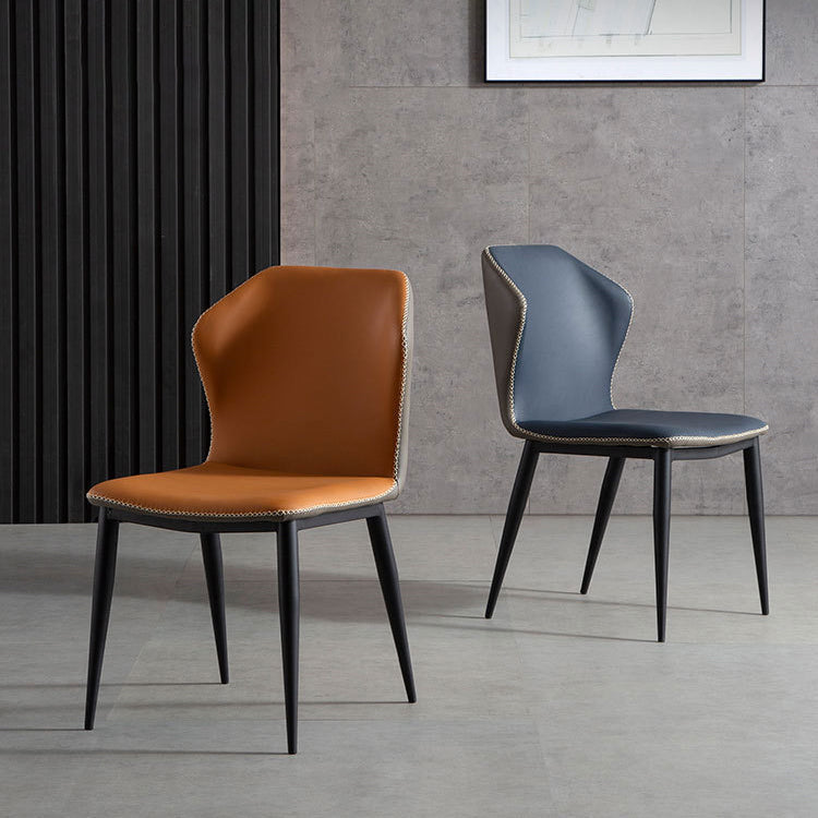 Modern Style Metal Chairs Wingback Side Kitchen Dining Chair (Set of 2) Clearhalo ' kitchen&dining_furn' 'Dining Chairs' 'Dining Tables & Seating' 'dining_chair' 'Furniture' 'furniture_dining_chair' 'Kitchen & Dining Furniture' 'kitchen' 4118159