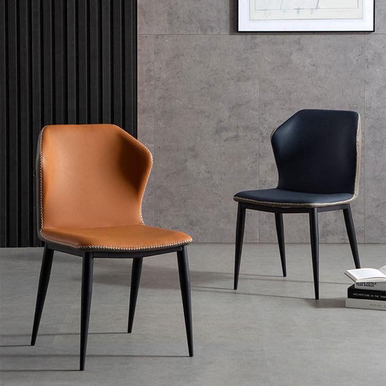 Modern Style Metal Chairs Wingback Side Kitchen Dining Chair (Set of 2) Clearhalo ' kitchen&dining_furn' 'Dining Chairs' 'Dining Tables & Seating' 'dining_chair' 'Furniture' 'furniture_dining_chair' 'Kitchen & Dining Furniture' 'kitchen' 4118162