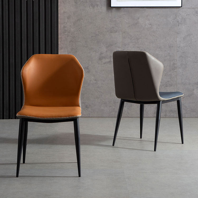 Modern Style Metal Chairs Wingback Side Kitchen Dining Chair (Set of 2) Clearhalo ' kitchen&dining_furn' 'Dining Chairs' 'Dining Tables & Seating' 'dining_chair' 'Furniture' 'furniture_dining_chair' 'Kitchen & Dining Furniture' 'kitchen' 4118164