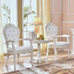 Victorian Upholstered Dining Chair King Louis Back Matte Finish Dining Chair (Set of 2) Clearhalo ' kitchen&dining_furn' 'Dining Chairs' 'Dining Tables & Seating' 'dining_chair' 'furn' 'furn_dining_chair' 'Furniture' 'furniture_dining_chair' 'Kitchen & Dining Furniture' 'kitchen' 4118176