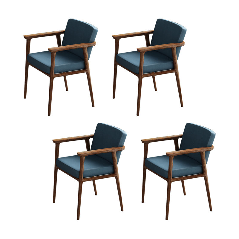 Traditional Style Indoor Arm Chair Solid Back Upholstered Dining Room Chair Ocean Blue 4 Piece Set Clearhalo ' kitchen&dining_furn' 'Dining Chairs' 'Dining Tables & Seating' 'dining_chair' 'furn' 'furn_dining_chair' 'Furniture' 'furniture_dining_chair' 'Kitchen & Dining Furniture' 'kitchen' 4118191