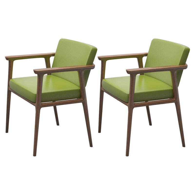 Traditional Style Indoor Arm Chair Solid Back Upholstered Dining Room Chair Fruit Green 2 Piece Set Clearhalo ' kitchen&dining_furn' 'Dining Chairs' 'Dining Tables & Seating' 'dining_chair' 'furn' 'furn_dining_chair' 'Furniture' 'furniture_dining_chair' 'Kitchen & Dining Furniture' 'kitchen' 4118208