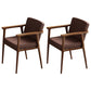 Traditional Style Indoor Arm Chair Solid Back Upholstered Dining Room Chair Coffee 2 Piece Set Clearhalo ' kitchen&dining_furn' 'Dining Chairs' 'Dining Tables & Seating' 'dining_chair' 'furn' 'furn_dining_chair' 'Furniture' 'furniture_dining_chair' 'Kitchen & Dining Furniture' 'kitchen' 4118214