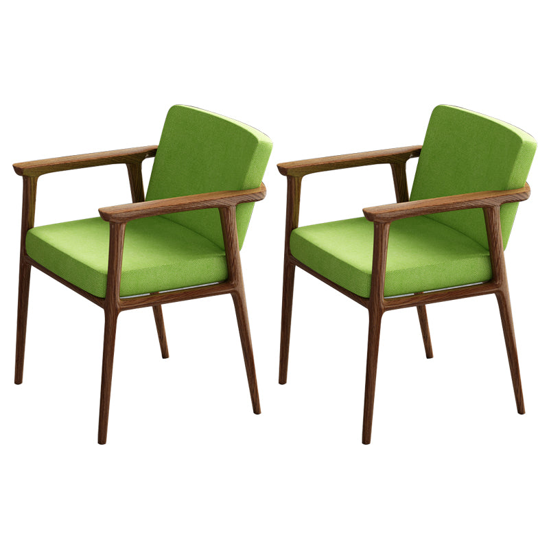 Traditional Style Indoor Arm Chair Solid Back Upholstered Dining Room Chair Green 2 Piece Set Clearhalo ' kitchen&dining_furn' 'Dining Chairs' 'Dining Tables & Seating' 'dining_chair' 'furn' 'furn_dining_chair' 'Furniture' 'furniture_dining_chair' 'Kitchen & Dining Furniture' 'kitchen' 4118217