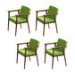 Traditional Style Indoor Arm Chair Solid Back Upholstered Dining Room Chair Green 4 Piece Set Clearhalo ' kitchen&dining_furn' 'Dining Chairs' 'Dining Tables & Seating' 'dining_chair' 'furn' 'furn_dining_chair' 'Furniture' 'furniture_dining_chair' 'Kitchen & Dining Furniture' 'kitchen' 4118218