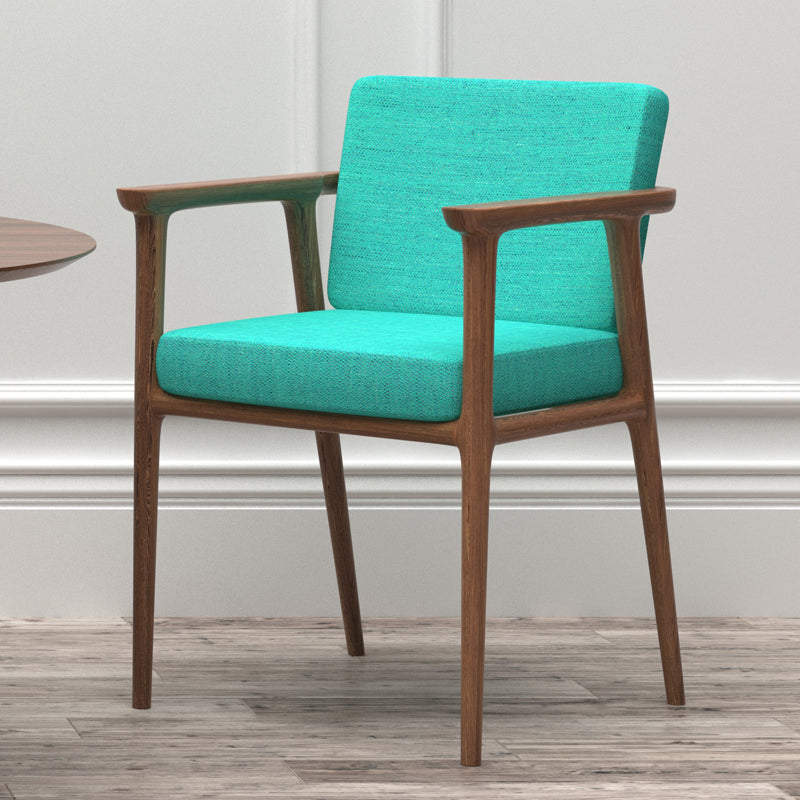 Traditional Style Indoor Arm Chair Solid Back Upholstered Dining Room Chair Sky Blue 1 Piece Clearhalo ' kitchen&dining_furn' 'Dining Chairs' 'Dining Tables & Seating' 'dining_chair' 'furn' 'furn_dining_chair' 'Furniture' 'furniture_dining_chair' 'Kitchen & Dining Furniture' 'kitchen' 4118222