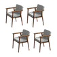 Traditional Style Indoor Arm Chair Solid Back Upholstered Dining Room Chair Grey 4 Piece Set Clearhalo ' kitchen&dining_furn' 'Dining Chairs' 'Dining Tables & Seating' 'dining_chair' 'furn' 'furn_dining_chair' 'Furniture' 'furniture_dining_chair' 'Kitchen & Dining Furniture' 'kitchen' 4118239