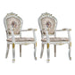 Victorian Fabric Home Arm Chair King Louis Back Matte Finish Dining Chair (Set of 2) Red-White Clearhalo ' kitchen&dining_furn' 'Dining Chairs' 'Dining Tables & Seating' 'dining_chair' 'furn' 'furn_dining_chair' 'Furniture' 'furniture_dining_chair' 'Kitchen & Dining Furniture' 'kitchen' 4118247