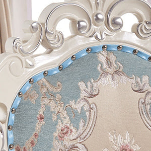 Victorian Fabric Home Arm Chair King Louis Back Matte Finish Dining Chair (Set of 2) Clearhalo ' kitchen&dining_furn' 'Dining Chairs' 'Dining Tables & Seating' 'dining_chair' 'furn' 'furn_dining_chair' 'Furniture' 'furniture_dining_chair' 'Kitchen & Dining Furniture' 'kitchen' 4118251