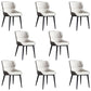 Contemporary Faux Leather Dining Chairs Upholstered Side Arm Chairs for Home Use White-Gray 8 Piece Set Clearhalo ' kitchen&dining_furn' 'Dining Chairs' 'Dining Tables & Seating' 'dining_chair' 'furn' 'furn_dining_chair' 'Furniture' 'furniture_dining_chair' 'Kitchen & Dining Furniture' 'kitchen' 4118265