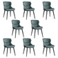 Contemporary Faux Leather Dining Chairs Upholstered Side Arm Chairs for Home Use Peacock Blue 8 Piece Set Clearhalo ' kitchen&dining_furn' 'Dining Chairs' 'Dining Tables & Seating' 'dining_chair' 'furn' 'furn_dining_chair' 'Furniture' 'furniture_dining_chair' 'Kitchen & Dining Furniture' 'kitchen' 4118270