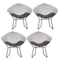 Scandinavian Armless Dining Chairs Upholstered Dining Side Chairs with Metal Legs Black 4 Piece Set Black Clearhalo ' kitchen&dining_furn' 'Dining Chairs' 'Dining Tables & Seating' 'dining_chair' 'furn' 'furn_dining_chair' 'Furniture' 'furniture_dining_chair' 'Kitchen & Dining Furniture' 'kitchen' 4118282