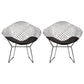 Scandinavian Armless Dining Chairs Upholstered Dining Side Chairs with Metal Legs Black 2 Piece Set Silver Clearhalo ' kitchen&dining_furn' 'Dining Chairs' 'Dining Tables & Seating' 'dining_chair' 'furn' 'furn_dining_chair' 'Furniture' 'furniture_dining_chair' 'Kitchen & Dining Furniture' 'kitchen' 4118292