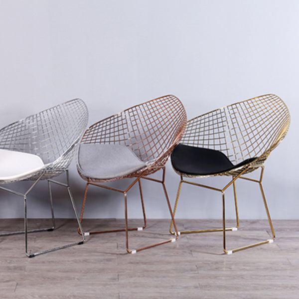 Scandinavian Armless Dining Chairs Upholstered Dining Side Chairs with Metal Legs Clearhalo ' kitchen&dining_furn' 'Dining Chairs' 'Dining Tables & Seating' 'dining_chair' 'furn' 'furn_dining_chair' 'Furniture' 'furniture_dining_chair' 'Kitchen & Dining Furniture' 'kitchen' 4118298