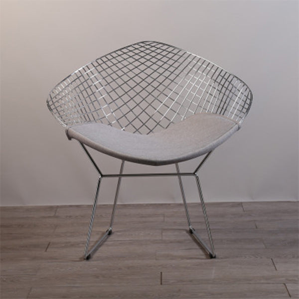 Scandinavian Armless Dining Chairs Upholstered Dining Side Chairs with Metal Legs Grey 1 Piece Silver Clearhalo ' kitchen&dining_furn' 'Dining Chairs' 'Dining Tables & Seating' 'dining_chair' 'furn' 'furn_dining_chair' 'Furniture' 'furniture_dining_chair' 'Kitchen & Dining Furniture' 'kitchen' 4118303