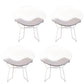 Scandinavian Armless Dining Chairs Upholstered Dining Side Chairs with Metal Legs Grey 4 Piece Set White Clearhalo ' kitchen&dining_furn' 'Dining Chairs' 'Dining Tables & Seating' 'dining_chair' 'furn' 'furn_dining_chair' 'Furniture' 'furniture_dining_chair' 'Kitchen & Dining Furniture' 'kitchen' 4118319