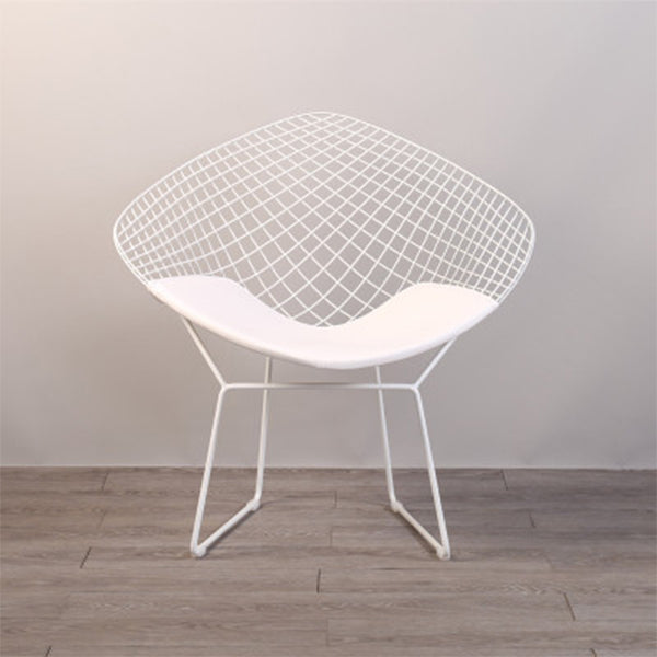 Scandinavian Armless Dining Chairs Upholstered Dining Side Chairs with Metal Legs White 1 Piece White Clearhalo ' kitchen&dining_furn' 'Dining Chairs' 'Dining Tables & Seating' 'dining_chair' 'furn' 'furn_dining_chair' 'Furniture' 'furniture_dining_chair' 'Kitchen & Dining Furniture' 'kitchen' 4118320
