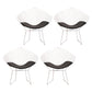 Scandinavian Armless Dining Chairs Upholstered Dining Side Chairs with Metal Legs Black 4 Piece Set White Clearhalo ' kitchen&dining_furn' 'Dining Chairs' 'Dining Tables & Seating' 'dining_chair' 'furn' 'furn_dining_chair' 'Furniture' 'furniture_dining_chair' 'Kitchen & Dining Furniture' 'kitchen' 4118325
