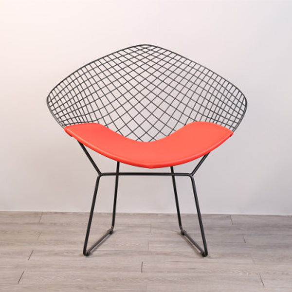 Scandinavian Armless Dining Chairs Upholstered Dining Side Chairs with Metal Legs Red 1 Piece Black Clearhalo ' kitchen&dining_furn' 'Dining Chairs' 'Dining Tables & Seating' 'dining_chair' 'furn' 'furn_dining_chair' 'Furniture' 'furniture_dining_chair' 'Kitchen & Dining Furniture' 'kitchen' 4118329