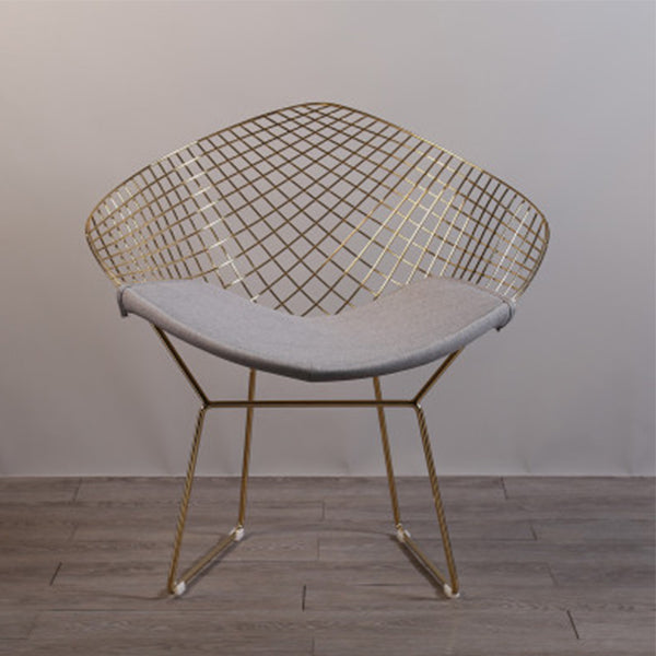 Scandinavian Armless Dining Chairs Upholstered Dining Side Chairs with Metal Legs Grey 1 Piece Brass Gold Clearhalo ' kitchen&dining_furn' 'Dining Chairs' 'Dining Tables & Seating' 'dining_chair' 'furn' 'furn_dining_chair' 'Furniture' 'furniture_dining_chair' 'Kitchen & Dining Furniture' 'kitchen' 4118332