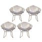 Scandinavian Armless Dining Chairs Upholstered Dining Side Chairs with Metal Legs Grey 4 Piece Set Brass Gold Clearhalo ' kitchen&dining_furn' 'Dining Chairs' 'Dining Tables & Seating' 'dining_chair' 'furn' 'furn_dining_chair' 'Furniture' 'furniture_dining_chair' 'Kitchen & Dining Furniture' 'kitchen' 4118334