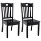 Home Armless Dining Chairs Slat Back Side Chair with Wood Legs (Set of 2) Black Clearhalo ' kitchen&dining_furn' 'Dining Chairs' 'Dining Tables & Seating' 'dining_chair' 'furn' 'furn_dining_chair' 'Furniture' 'furniture_dining_chair' 'Kitchen & Dining Furniture' 'kitchen' 4118347