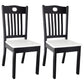 Home Armless Dining Chairs Slat Back Side Chair with Wood Legs (Set of 2) Black-White Clearhalo ' kitchen&dining_furn' 'Dining Chairs' 'Dining Tables & Seating' 'dining_chair' 'furn' 'furn_dining_chair' 'Furniture' 'furniture_dining_chair' 'Kitchen & Dining Furniture' 'kitchen' 4118352