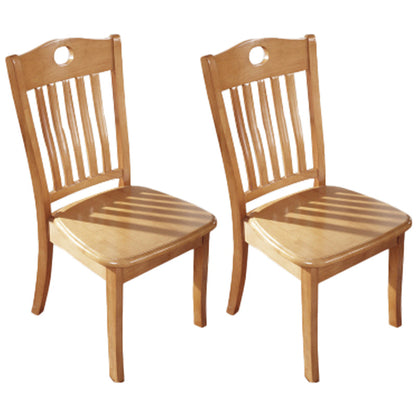 Home Armless Dining Chairs Slat Back Side Chair with Wood Legs (Set of 2) Light Wood Clearhalo ' kitchen&dining_furn' 'Dining Chairs' 'Dining Tables & Seating' 'dining_chair' 'furn' 'furn_dining_chair' 'Furniture' 'furniture_dining_chair' 'Kitchen & Dining Furniture' 'kitchen' 4118354
