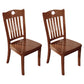 Home Armless Dining Chairs Slat Back Side Chair with Wood Legs (Set of 2) Walnut Clearhalo ' kitchen&dining_furn' 'Dining Chairs' 'Dining Tables & Seating' 'dining_chair' 'furn' 'furn_dining_chair' 'Furniture' 'furniture_dining_chair' 'Kitchen & Dining Furniture' 'kitchen' 4118356