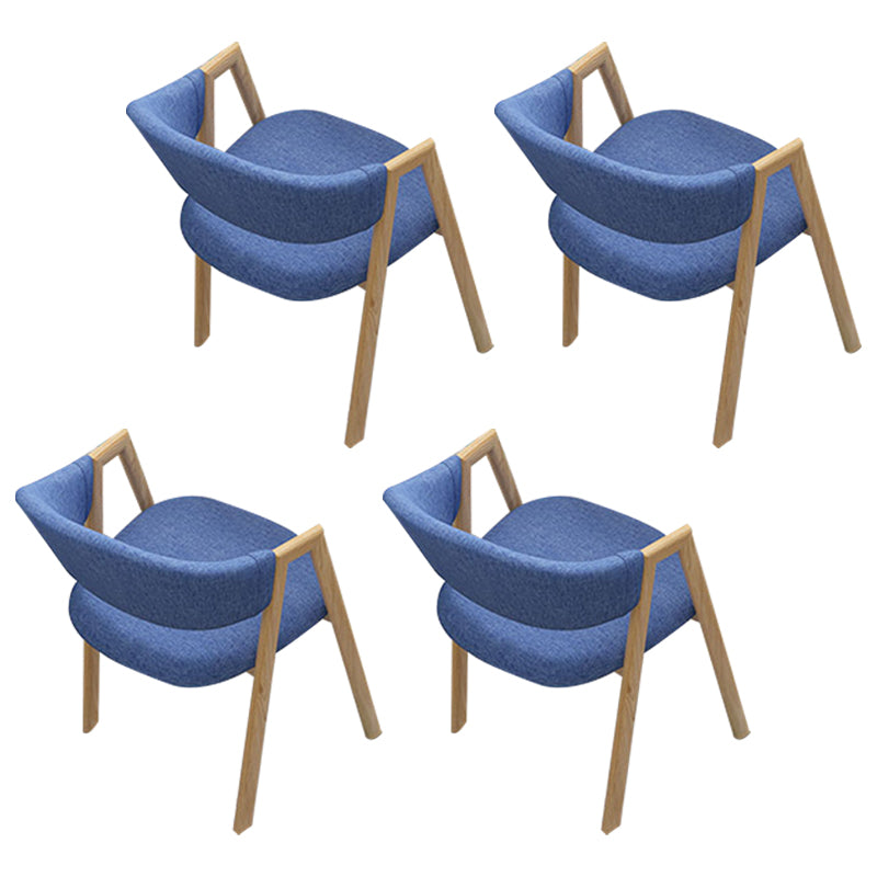 Modern Dining Arm Chairs Upholstered Dining Armchair with Metal Legs (Set of 4) Sky Blue Clearhalo ' kitchen&dining_furn' 'Dining Chairs' 'Dining Tables & Seating' 'dining_chair' 'furn' 'furn_dining_chair' 'Furniture' 'furniture_dining_chair' 'Kitchen & Dining Furniture' 'kitchen' 4118379