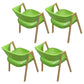 Modern Dining Arm Chairs Upholstered Dining Armchair with Metal Legs (Set of 4) Light Green Clearhalo ' kitchen&dining_furn' 'Dining Chairs' 'Dining Tables & Seating' 'dining_chair' 'furn' 'furn_dining_chair' 'Furniture' 'furniture_dining_chair' 'Kitchen & Dining Furniture' 'kitchen' 4118381