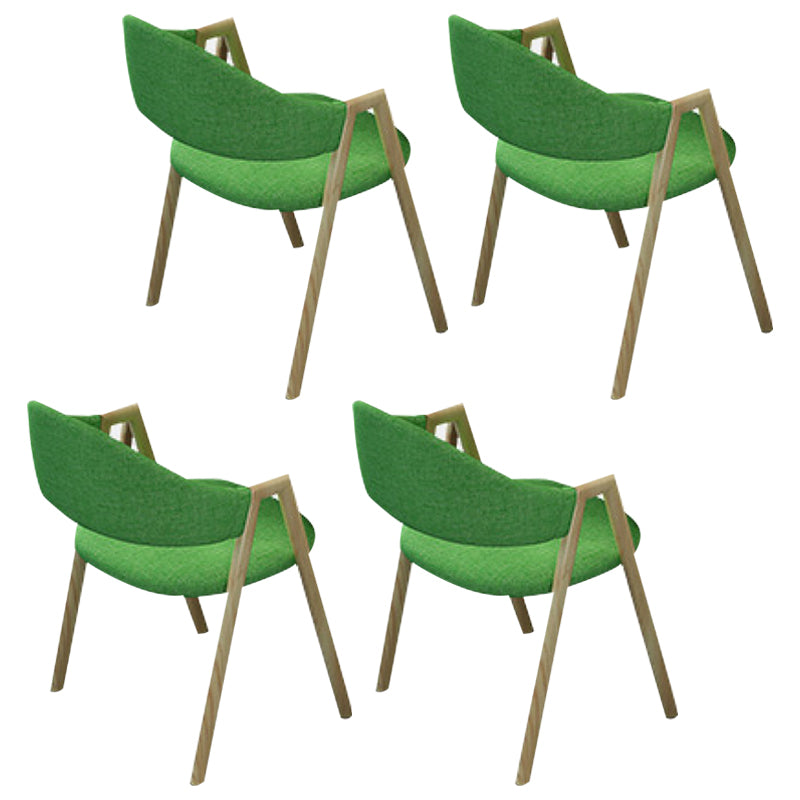 Modern Dining Arm Chairs Upholstered Dining Armchair with Metal Legs (Set of 4) Dark Green Clearhalo ' kitchen&dining_furn' 'Dining Chairs' 'Dining Tables & Seating' 'dining_chair' 'furn' 'furn_dining_chair' 'Furniture' 'furniture_dining_chair' 'Kitchen & Dining Furniture' 'kitchen' 4118384